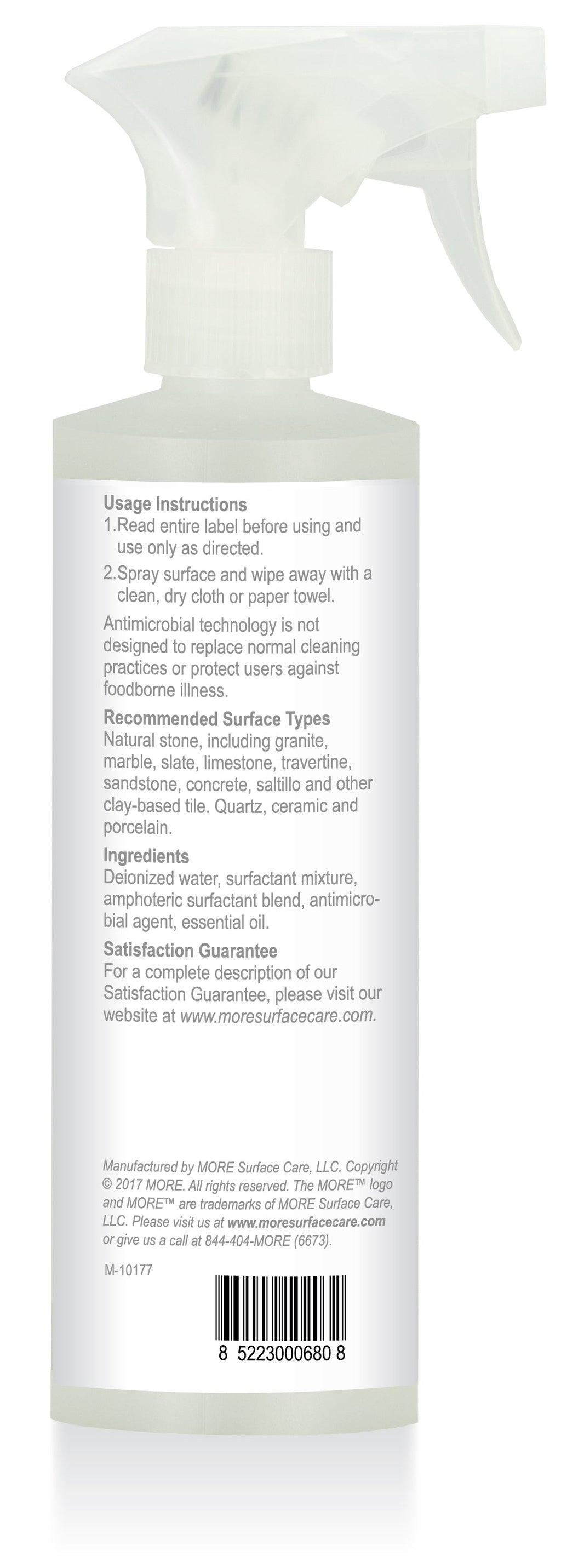 MORE® Stone & Quartz Cleaner - with Antimicrobial Protection